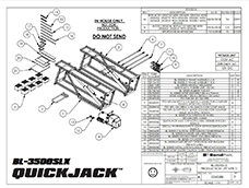 QuickJack BL-3500SLX Parts Diagram
