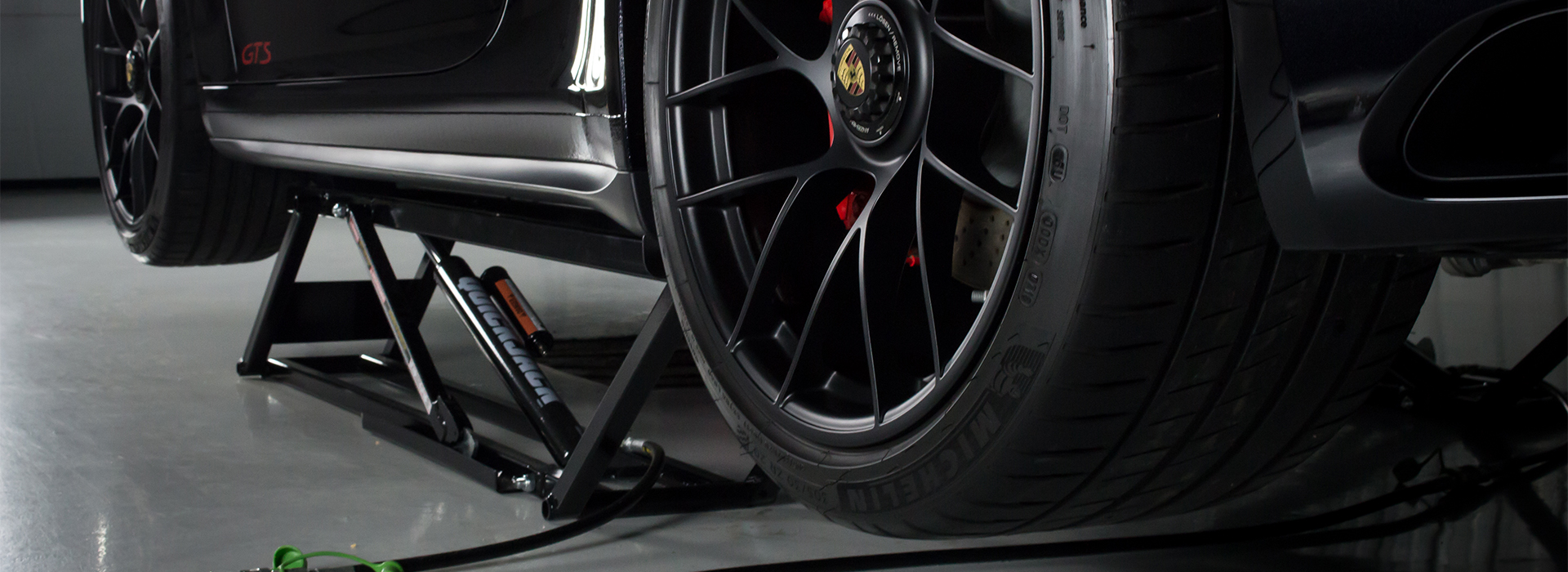 Porsche on the QuickJack portable car lift
