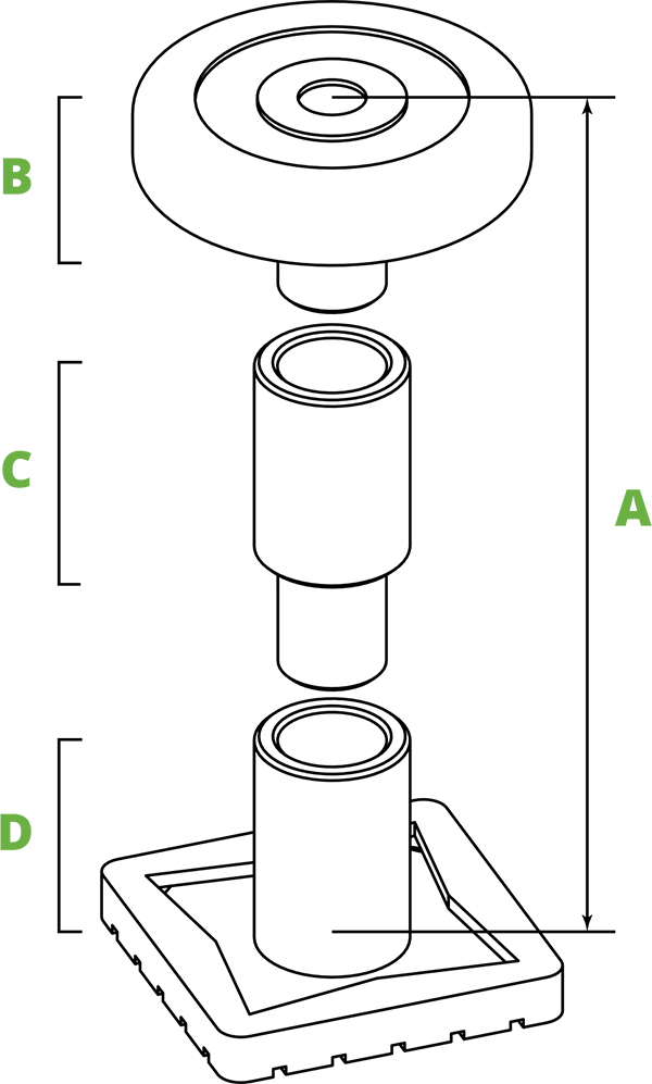 SUV and light truck adapters spec diagram